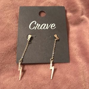 🆕NWT Silver Lightning ⚡️ Bolt Earrings
